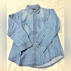 Bundle of 2! Tommy Hilfiger Classic Blue Denim Shirt and Janie and Jack shirt.